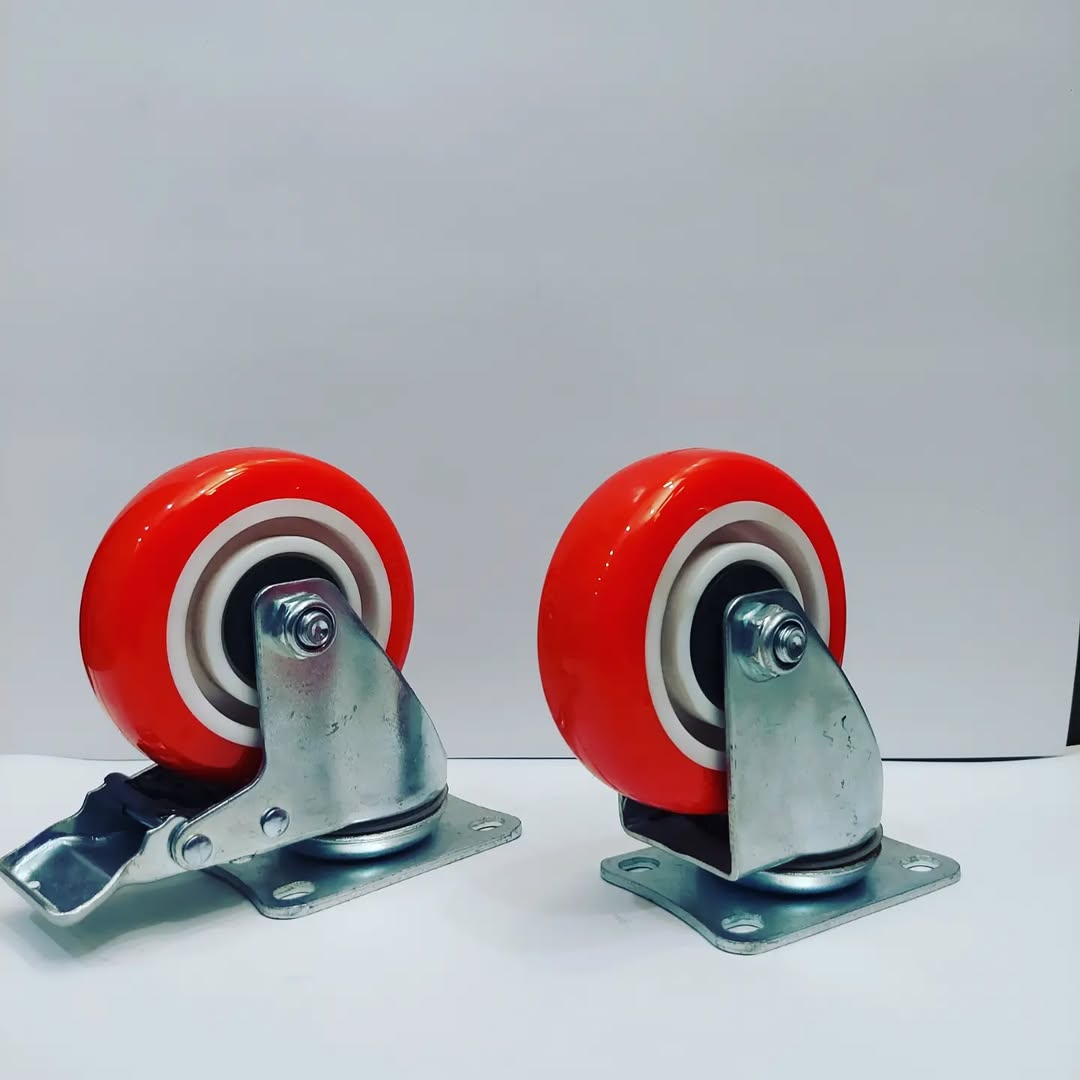 Set of 5 Soft PU Castor Wheels (Floor Safe)